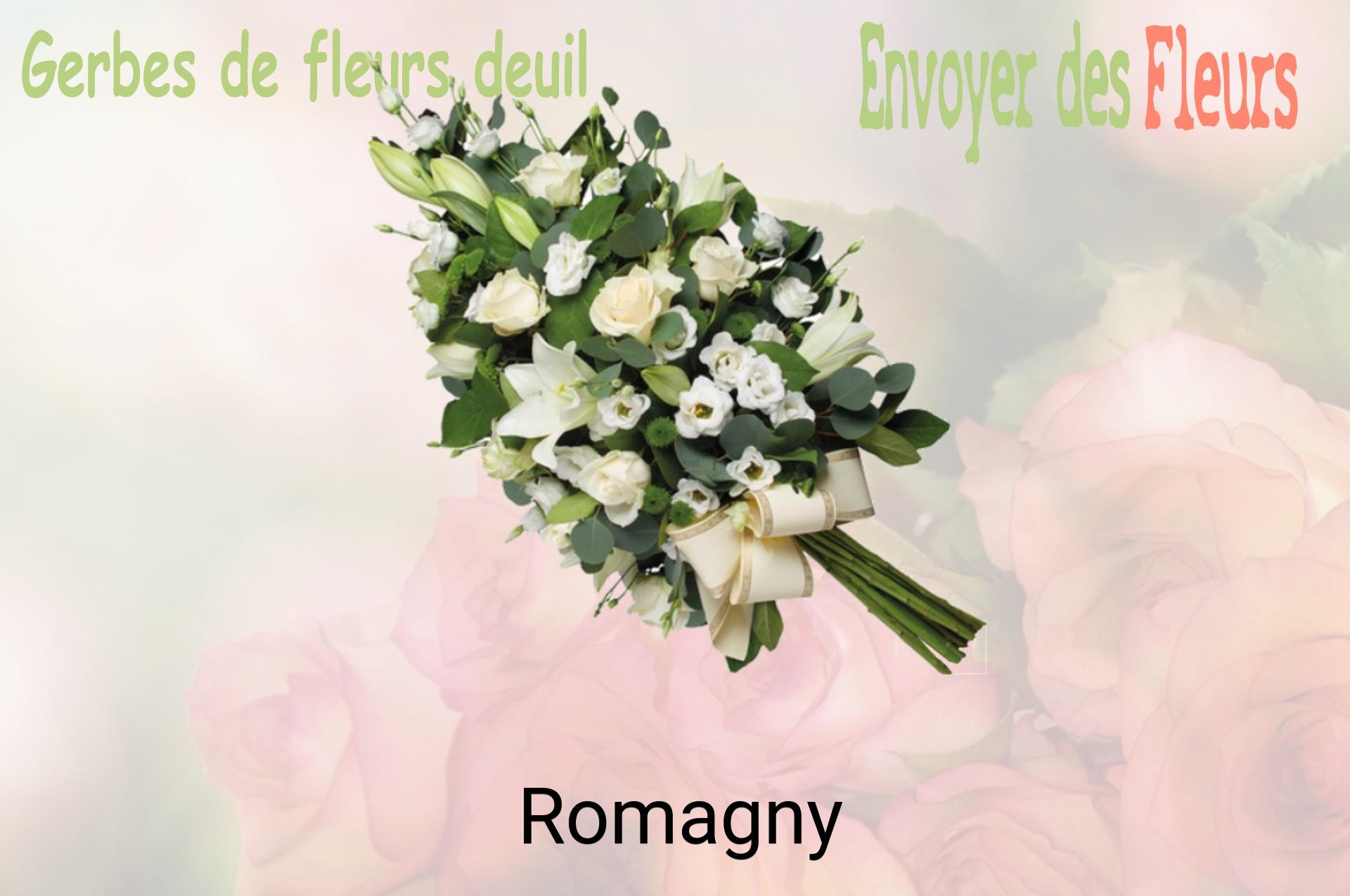 Gerbe de fleurs de deuil livrée à Romagny